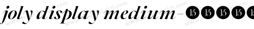 joly display medium字体转换